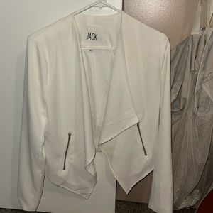 White cropped blazer